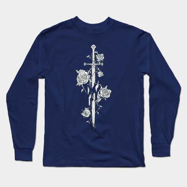 Roses of the Broken Sword Long Sleeve T-Shirt by njonestees